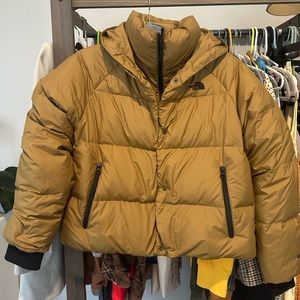 Golden north face winter coat